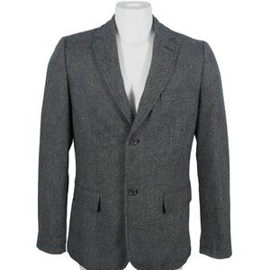 NEW Tommy Hilfiger Sportcoat Blazer! Gray Herringbone Tweed Light Poly Insulated